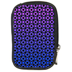 Mazipoodles Purple Pink Gradient Donuts Polka Dot Compact Camera Leather Case by Mazipoodles