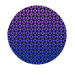 Mazipoodles Purple Pink Gradient Donuts Polka Dot Mini Round Pill Box (pack Of 3) by Mazipoodles