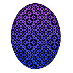 Mazipoodles Purple Pink Gradient Donuts Polka Dot Oval Glass Fridge Magnet (4 Pack) by Mazipoodles