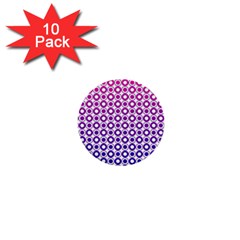 Mazipoodles Pink Purple White Gradient Donuts Polka Dot  1  Mini Buttons (10 Pack)  by Mazipoodles