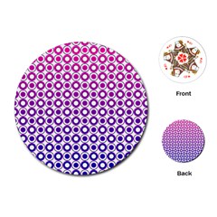 Mazipoodles Pink Purple White Gradient Donuts Polka Dot  Playing Cards Single Design (round) by Mazipoodles