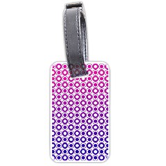 Mazipoodles Pink Purple White Gradient Donuts Polka Dot  Luggage Tag (one Side) by Mazipoodles