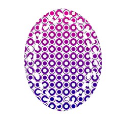 Mazipoodles Pink Purple White Gradient Donuts Polka Dot  Ornament (oval Filigree) by Mazipoodles