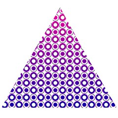 Mazipoodles Pink Purple White Gradient Donuts Polka Dot  Wooden Puzzle Triangle by Mazipoodles