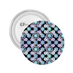 Bitesize Flowers Pearls And Donuts Turquoise Lilac Black 2 25  Buttons