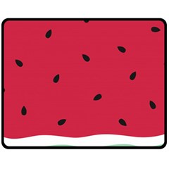 Minimalist Summer Watermelon Wallpaper Two Sides Fleece Blanket (medium) by Ravend