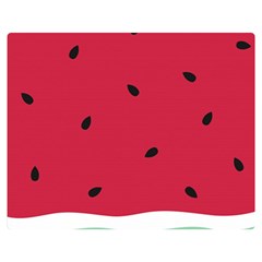 Minimalist Summer Watermelon Wallpaper Two Sides Premium Plush Fleece Blanket (medium) by Ravend