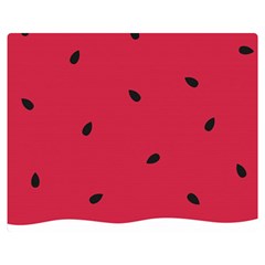 Minimalist Summer Watermelon Wallpaper Premium Plush Fleece Blanket (medium) by Ravend