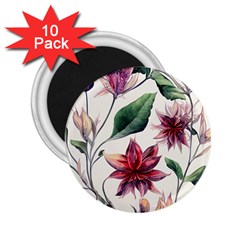 Floral Pattern 2 25  Magnets (10 Pack)  by designsbymallika