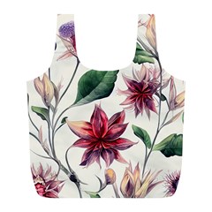 Floral Pattern Full Print Recycle Bag (l)