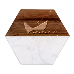 3d Ludo Game,gambling Marble Wood Coaster (hexagon) 