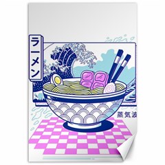 Ramen Kanji Vaporwave Artwork Minimalism Canvas 12  X 18  by Bangk1t