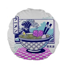 Ramen Kanji Vaporwave Artwork Minimalism Standard 15  Premium Flano Round Cushions