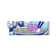 Ramen Kanji Vaporwave Artwork Minimalism Oblong Satin Scarf (16  X 60 ) by Bangk1t