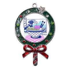 Ramen Kanji Vaporwave Artwork Minimalism Metal X mas Lollipop With Crystal Ornament