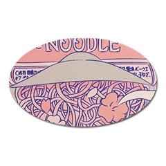 Ramen Kawaii Aesthetic Pink Oval Magnet