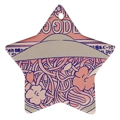 Ramen Kawaii Aesthetic Pink Star Ornament (two Sides)