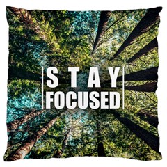 Stay Focused Focus Success Inspiration Motivational Standard Premium Plush Fleece Cushion Case (two Sides)