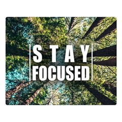 Stay Focused Focus Success Inspiration Motivational Two Sides Premium Plush Fleece Blanket (large) by Bangk1t