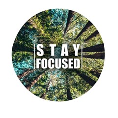 Stay Focused Focus Success Inspiration Motivational Mini Round Pill Box (pack Of 3) by Bangk1t