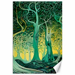 Nature Trees Forest Mystical Forest Jungle Canvas 12  X 18 