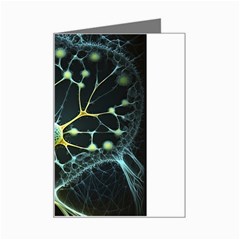 Ai Generated Neuron Network Connection Mini Greeting Card