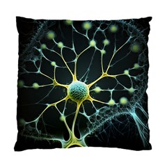Ai Generated Neuron Network Connection Standard Cushion Case (two Sides) by Ravend