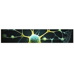 Ai Generated Neuron Network Connection Large Premium Plush Fleece Scarf 