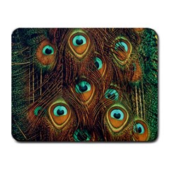 Peacock Feathers Small Mousepad by Ravend