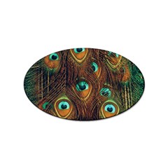 Peacock Feathers Sticker Oval (100 Pack) by Ravend