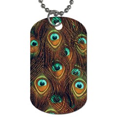 Peacock Feathers Dog Tag (two Sides)