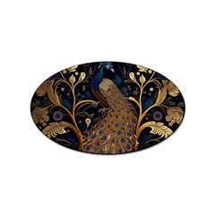 Peacock Plumage Bird Decorative Pattern Graceful Sticker Oval (100 Pack) by Ravend