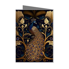 Peacock Plumage Bird Decorative Pattern Graceful Mini Greeting Cards (pkg Of 8) by Ravend
