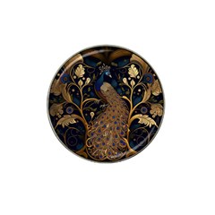 Peacock Plumage Bird Decorative Pattern Graceful Hat Clip Ball Marker (4 Pack)