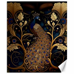 Peacock Plumage Bird Decorative Pattern Graceful Canvas 8  X 10 