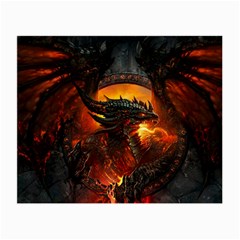 Dragon Art Fire Digital Fantasy Small Glasses Cloth (2 Sides) by Celenk