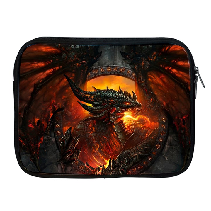 Dragon Art Fire Digital Fantasy Apple iPad 2/3/4 Zipper Cases