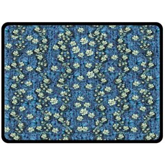 Lotus Bloom In The Calm Sea Of Beautiful Waterlilies Fleece Blanket (large) by pepitasart