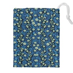 Lotus Bloom In The Calm Sea Of Beautiful Waterlilies Drawstring Pouch (4xl) by pepitasart