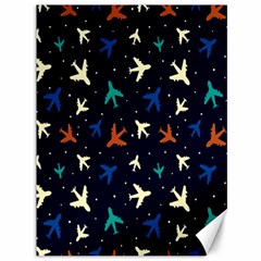 Blue Background Cute Airplanes Canvas 36  X 48  by ConteMonfrey