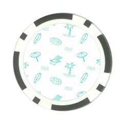 Summer Beach Seamless Pattern Poker Chip Card Guard (10 Pack) by ConteMonfrey