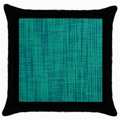 Painted Green Digital Wood Throw Pillow Case (black) by ConteMonfrey