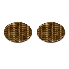 Brown Digital Straw - Country Side Cufflinks (oval) by ConteMonfrey