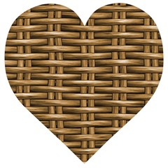 Brown Digital Straw - Country Side Wooden Puzzle Heart by ConteMonfrey