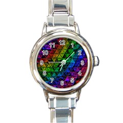 Pride Glass Round Italian Charm Watch by MRNStudios