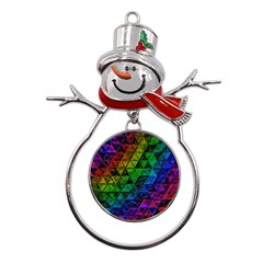 Pride Glass Metal Snowman Ornament by MRNStudios