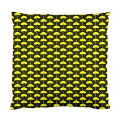 Under My Little Yellow Umbrella Standard Cushion Case (two Sides) by ConteMonfrey