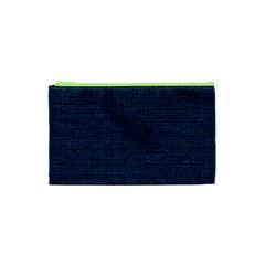 Digital Dark Blue Linen Cosmetic Bag (xs) by ConteMonfrey