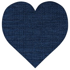 Digital Dark Blue Linen Wooden Puzzle Heart by ConteMonfrey