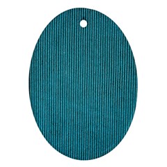Blue Digital Fabric Oval Ornament (two Sides) by ConteMonfrey